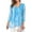 Sky Blue, variant on SCSAlgin Womens Dressy 3/4 Sleeve Tunic Tops Asymmetric Hem Blouses Lightweight Mesh Shirt
