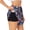 Black, variant on rock Skull blue record Print Women's Sports Shorts with Drawstring Elastic Waistband for Running, Yoga, Fitness-Medium