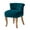 TEAL, variant on Makeup Vanity Stool Dressing Table Accent Chair Velvet Tufted Upholstered Cushioned Wood Leg Home Bedroom Living Room Grey
