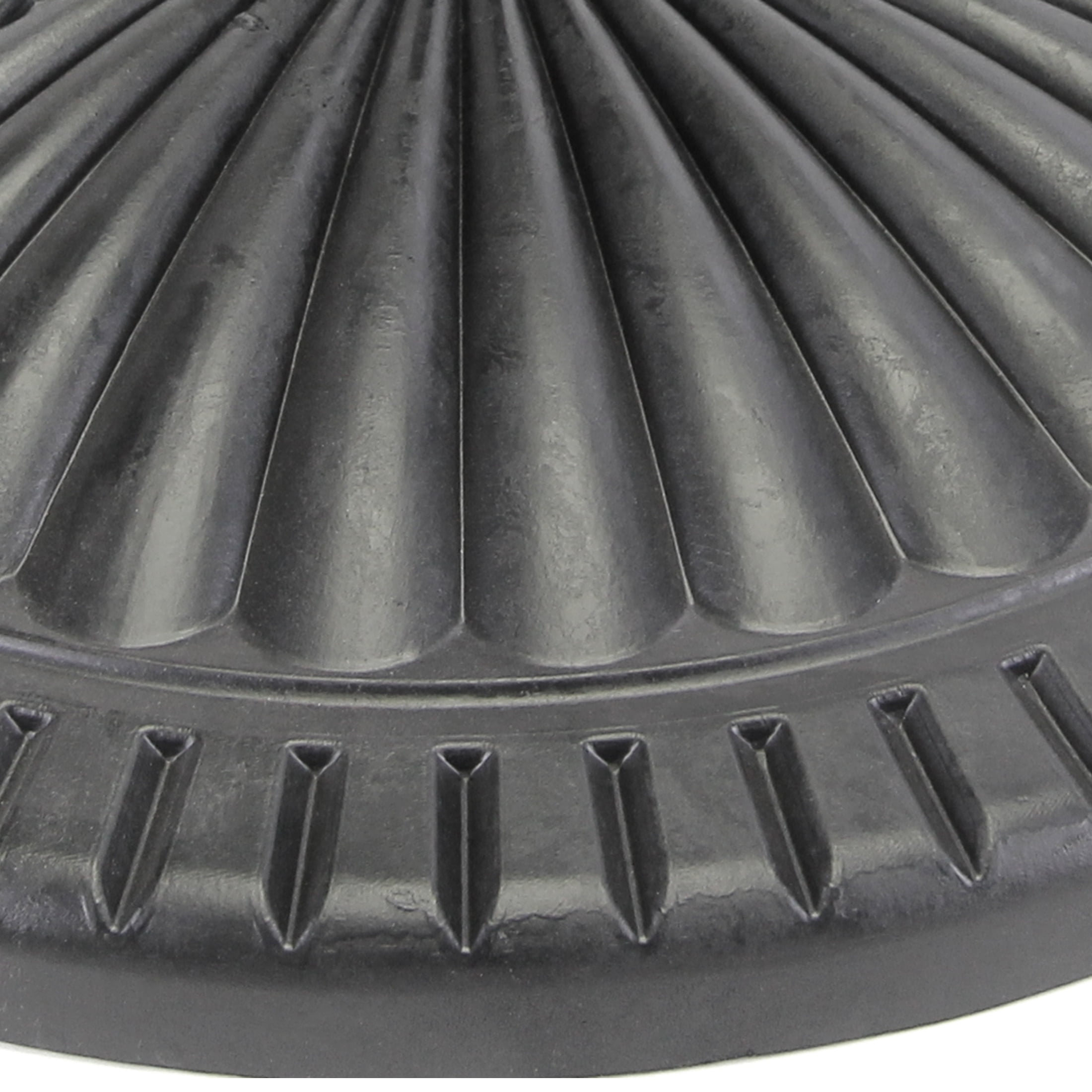 Jordan Manufacturing 28 lbs. Black Semicircle Steel and Plastic Patio Umbrella Base
