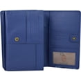 thumbnail image 4 of Anna by Anuschka Women’s Hand-Painted Genuine Leather Organizer Wallet On a String - Romantic Rose Blue, 4 of 5