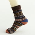 thumbnail image 4 of 5 Pairs Women's Vintage Style Thick Wool Warm Winter Crew Socks, 4 of 5
