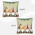 thumbnail image 3 of Bingfone Christmas Card With Gnomes Linen Throw Pillow Covers Cushion Case Pocket Button Vintage Farmhouse Pillowcase for Sofa Couch Bed 20"x20", 3 of 9