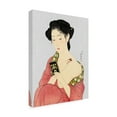 thumbnail image 3 of Canvas Wall Art - Vintage Lavoie 'Woman Applying Make Up Hashiguchi Goyo 1918' Wall Art for Living Room, Bedroom, or Office Décor by Trademark Fine Art - 24 x 32 Inches, 3 of 4