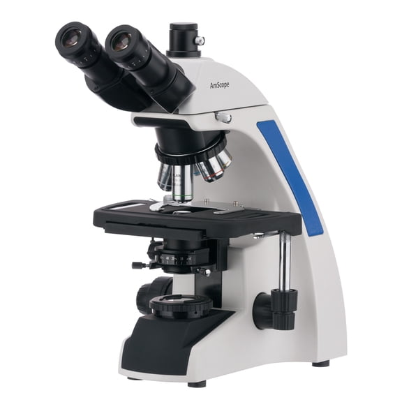 AmScope 40X-2000X Plan Infinity Kohler Laboratory Trinocular Compound Microscope New