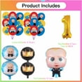 thumbnail image 2 of Boss Baby White Boy Balloons Party Supplies 1st Big Number Decorations Decor Kit Birthday, 2 of 5