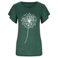thumbnail image 2 of Birdeem Fashion Women Round Neck Short Sleeve Ruffle Printing T-Shirt Tops Summer Blouse, 2 of 7