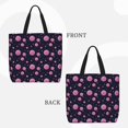 thumbnail image 2 of Fotbe Pink Planets And Stars Bolsa Tote con Estampado para Mujer, Bolsos con Cremallera, Bolsa de Hombro Casual de Gran Capacidad con Bolsillos Internos, 2 of 7