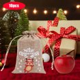 thumbnail image 1 of Fiudx Liquidación de ahorros de verano Bolsa de Navidad, 10 unidades, bolsa de regalo, bolso de mano, bolsa de regalo, bolsa de dulces, bolsa con cordón para Nochebuena, bolsa de dulces, bolsa para b, 1 of 6