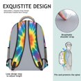 thumbnail image 5 of Red and Yellow Tie Dye Pattern Backpack for School, Cute School Bag with Adjustable Shoulder Straps and Padded Back, 15.3"x11"x6.7", 5 of 5