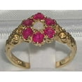 thumbnail image 2 of LBG 14k Yellow Gold Natural Opal and Ruby Womens Cluster Ring - Size 11.75, 2 of 4