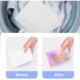 thumbnail image 6 of 100 Pack Color Catchers Sheets for Laundry Tutuviw Absorption Color Trapping Sheets Allow Mixed Wash, Dye Guard Grabber Sheets for Apartment, School, Travel, Essential for Home Use(3.9 x 5.5in), 6 of 6