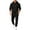 #+004Black, variant on Hogleaql Mens Hoodie Sweatsuit 2 Piece Solid Color Relaxed Fit Hoodie Jogging Running Pant Set Casual Fall Winter Suits with Pockets Pink 3XL