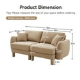 thumbnail image 5 of Newest Boucle Fabric 2-seater Loveseat Sofa Couch, Distinctive Shell-shaped Armrests,Cylindrical Legs Wrapped,Self-fabric,Coffee Color, 5 of 17