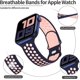 thumbnail image 2 of Sport Band Compatible for Apple Watch Bands 38mm 40mm 41mm , Breathable Soft Silicone Sport Replacement Strap Women Men Compatible for iWatch Series, 2 of 4