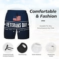 thumbnail image 3 of Haiem Happy Veterans Day Mens Swim Trunks with Compression Liner 2 in 1 Swimming Shorts Stretch Swimwear Quick Dry,Board Shorts-Large, 3 of 9