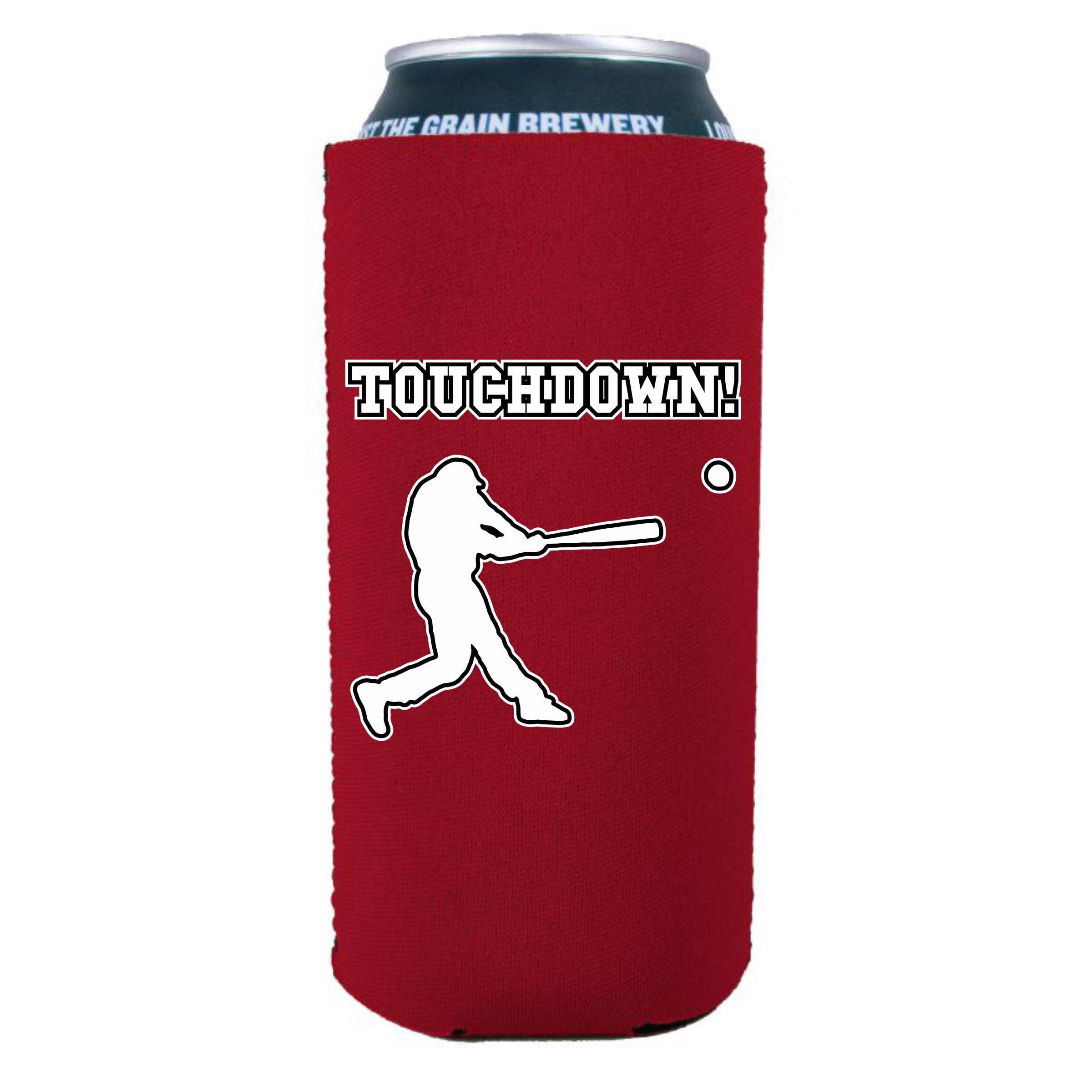 Touchdown Baseball 16 oz. Can Coolie (Red) - Walmart.com