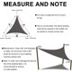 thumbnail image 5 of 3x3x3m Gris Voile D'ombrage Impermable Triangulaire Pes Toile Ombrage Auvent Protection Des Rayons Uv Pour Extrieur Jardin Terrass Balcon Couleur, 5 of 5