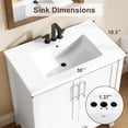 thumbnail image 3 of Freestanding Bathroom Vanity with Integrated Sink, Wood Storage Cabinet with Soft Close Doors and Drawer, Modern Floor Standing Vanity Set for Bathroom Organization, Multiple Sizes Colors Available, 3 of 7