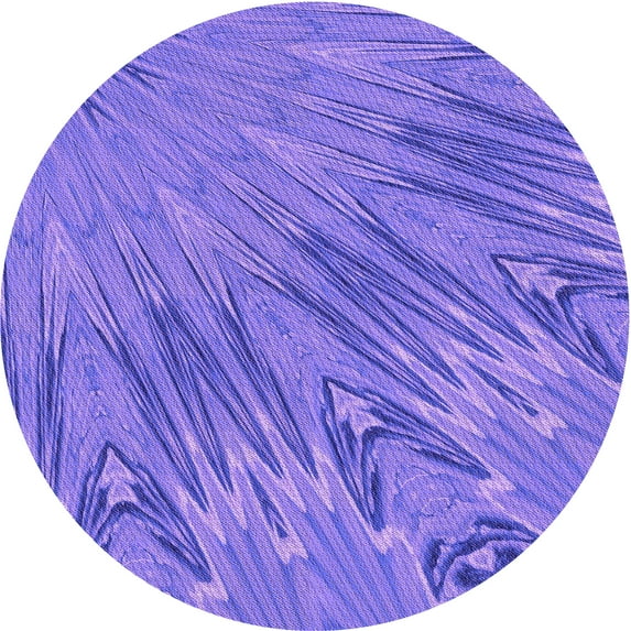 Ahgly Company Machine Washable Indoor Round Transitional Purple Mimosa Purple Area Rugs, 7' Round