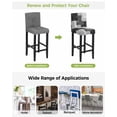 thumbnail image 3 of Black Abstract Bar Stool Covers Set of 6, Grey Geometric Oil Painting Vintage Ombre Stretch Washable Bar Chair Covers with Backs, Removable Pub Counter Height Chair Cover for Kitchen Dining Room Cafe, 3 of 7