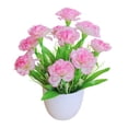 thumbnail image 2 of FENGGHAO Mothers Day Artificial Carnation Bouquet Potted Plant Realistic Silk Flowers UV Resistant Bendable Stems Home Decor Wedding Centerpiece, 2 of 7