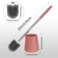 thumbnail image 5 of Unique Bargains Toilet Brush Round Head Stainless Steel Handle Orange 2 Pcs, 5 of 5