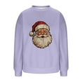 thumbnail image 4 of Yangnuo Womens Trendy Casual Christmas Theme Crew Neck Sweatshirts 2025 Ladies' Fashionable Loose Casual Letter Printed Long Sleeved Round Neck Sweatshirt Top, 4 of 5