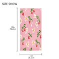 thumbnail image 3 of Single-Sided Print Hand Towel Breathable & Soft Towels Wash Cloth for Workout Running Daisies and Bow Pattern 30x15 Inch, 3 of 5
