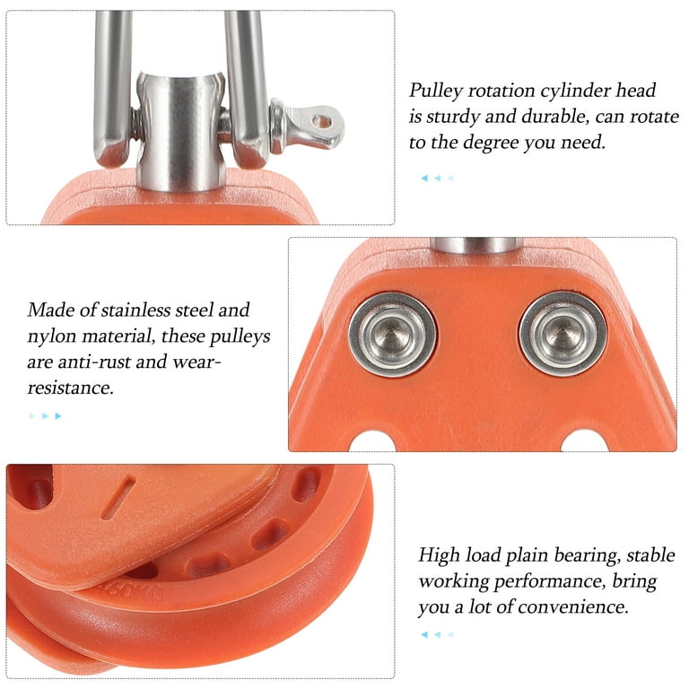 Sailing Pulley Swivel for Sailboat Accessories Scroll Wheel Block Marine  Professional Lifting Roller 
