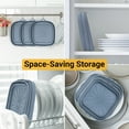 thumbnail image 3 of ZIVACATE Air Fryer Liners Inserts 3 Pack Silicone Air Fryer Basket Foldable Square 8 Inch Reusable Food Grade Air Fryer Pots Oven Liner Baking Tray Air Fryer Accessories, Grey, 3 of 8
