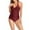Wine, variant on VBVC One-Piece Bikini Sets Sexy Jumpsuit Bikini Elegant Ladies Cover Belly Conservative Swimsuit