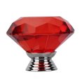thumbnail image 2 of Manija del cajón, 1 perilla de gabinete con forma de diamante de 40 mm, perilla de cristal de calidad superior, 2 of 8
