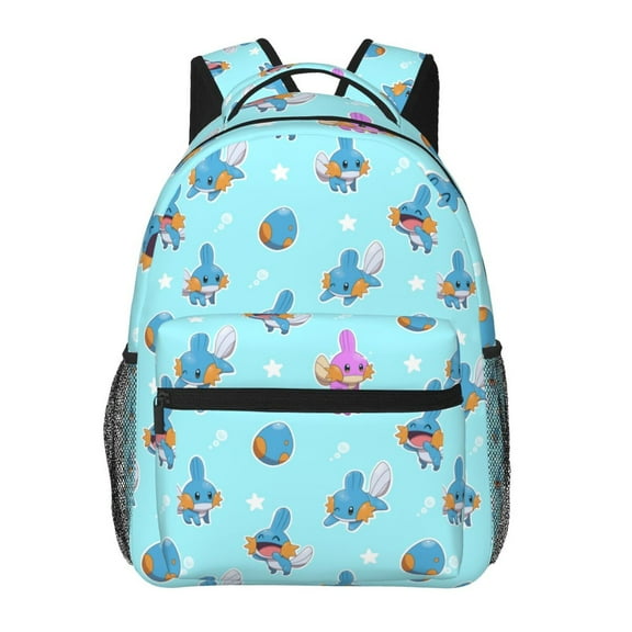 Mudkip Backpack Cute Printed Lightweight Casual Unisex Laptop Computer Bookbag School Hiking Work Business Travel Daypacks Gifts
