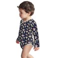 thumbnail image 3 of Xecao Sharks In Sunglasses Print Baby unisex-baby Cotton Long-sleeve Bodysuits-3 Months, 3 of 6