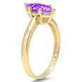 thumbnail image 4 of 1.5 ct Marquise Cut Natural Amethyst Solitaire 18K Yellow Gold Womens Engagement Ring, 4 of 6