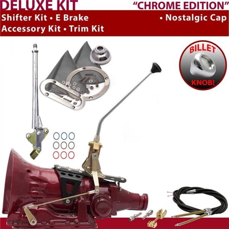 American Shifter 2004R Shifter Kit Chrome 12 in. E Brake Cable Trim Kit for F16E6