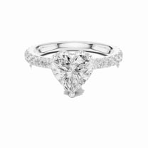 Zuwelria 2.15 Carat Wonderful Heart Shape Moissanite Diamond Engagement Ring - Bridal Ring - Promise Ring | 18K White Gold Over Sterling Silver | D/VVS1 Size 5