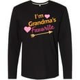 thumbnail image 3 of Inktastic I'm Grandma's Favorite with Arrow and Hearts in Pink Long Sleeve T-Shirt, 3 of 5