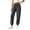 Dark Gray#30823JJ, variant on Women's Fleece Lined Cuffed Jogger Pants Solid High Waist Cuffed Casual Trousers Winter Warm Womens Trouser Pants Athletic Workout Gym Fleece Lined Pants Women Beige L