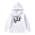 thumbnail image 4 of SONXAHE Toddler Girl's Daddy's Toddler Girl Arrow Heart Text Hoodie Long Sleeve Casual Pullover Family Hooded Sweatshirt,White, 4 of 4