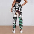 thumbnail image 2 of Demon Slayer Women's Jogger Track Pants Print Drawstring Lounge Sweatpants Casual Trousers for Yoga, Workout M, 2 of 7