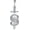 Silver16, variant on Sterling Silver Sword Dollar Sign Charm Pendant Necklace with Diamond Cut Finish and 24 Inch Figaro Chain