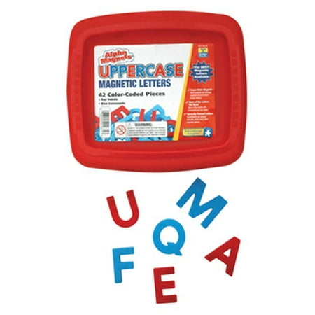 Educational Insights Alpha Magnets - Color-Coded Uppercase (42pc)