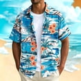 thumbnail image 2 of Moxiu Men's Hawaiian Button-Up Cruise Shirts Short Sleeve Floral Tropical Summer Beach Vacation Shirt for Resort Cruise, 2 of 6
