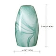 thumbnail image 2 of 7.64"in Art Glass Oval Pendant Shade with Green and White Finish, 2 of 6