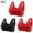 Black, variant on ATENAR Wireless Bras for Women,Womens Bras,Stretch Fabric,Breathable,Printed,Nylon,Spandex,Black,M