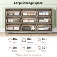 thumbnail image 3 of Ktaxon 9 Drawer Dresser Wood Dresser Storage Cabinet Drawer Organizer Chest of Drawers, Gray, 3 of 11