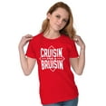 thumbnail image 4 of Cruisin For a Bruisin Fight Rebel Punk Womens Fitted Plus Size Graphic Tee Brisco Brands 2X, 4 of 5