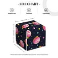 thumbnail image 4 of Lsque Cartoon Donut Planets Printed Tissue Box Cover Holder, Facial Paper Organizer Dispenser,Square with Bottom Belt, PVC Leather Decorative Organizer, 4 of 8